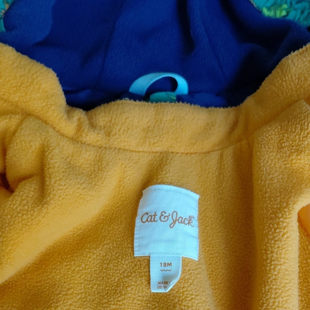 Green Dinosaur Print Hooded Jacket - Picture 4 of 6
